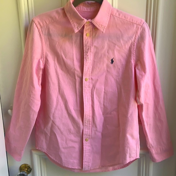 RALPH LAUREN GINGHAM COTTON DRESS SHIRT - Picture 1 of 3